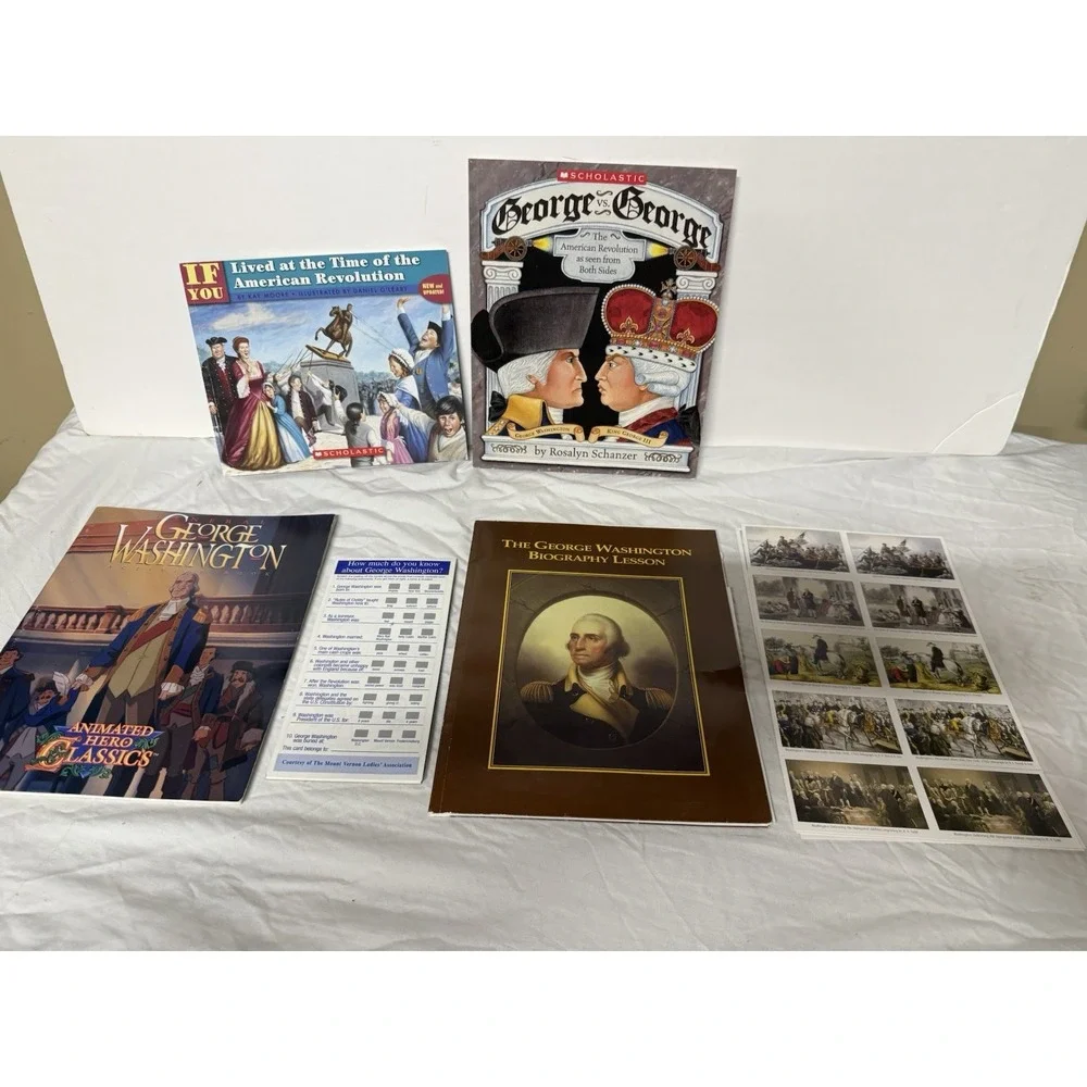 Classroom Teaching George Washington and The American Revolution Lot Of Books